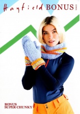 Knitting Pattern - Hayfield 10623 - Bonus Super Chunky - Snood & Mittens